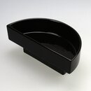 Ikebanaschale Halbkreis mit Fu&szlig;, schwarz