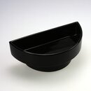 Ikebanaschale Halbkreis mit Fu&szlig;, schwarz
