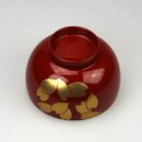 Shiruwan, japanische Lackschale Kirschbl&uuml;te , lackrot