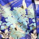 Happi Kranich blau, 88 cm lang, Kimonojacke