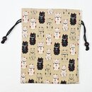 Stoffbeutel Manekineko, beige