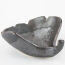 Ginkoblattschale metallisch schwarz-kupfer