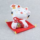 Manekineko mit F&auml;cher rechts (Nihon Buyo)
