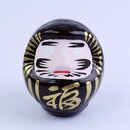Daruma 9 cm, schwarz, handbemalt