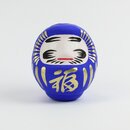 Daruma 9 cm, blau, handbemalt