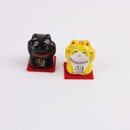 Manekineko P&auml;rchen, schwarz & gelb