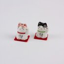 Manekineko P&auml;rchen, farbige K&ouml;pfchen