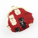 Geldb&ouml;rse Manekineko, Knipsb&ouml;rse, dunkelrot