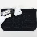 Kosmetiktasche Sashiko, Motiv Kamelie