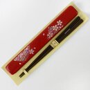 Essst&auml;bchen mit Case Hana akari rot, St&auml;bchen...