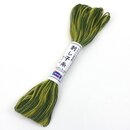 Garn f&uuml;r Sashiko, mehrfarbig gr&uuml;n-gelb 20 m