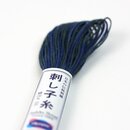 Garn f&uuml;r Sashiko, mehrfarbig, blau-meliert 20m