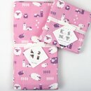 Handtuchset mit Waschlappen, Sch&auml;fchen, rosa