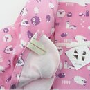 Handtuchset mit Waschlappen, Sch&auml;fchen, rosa