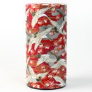 Teedose Kranich 200 g, rot, mit Metalldeckel
