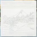 Tuch Sashiko "Fujisan im Kawaguchiko",...