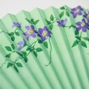 F&auml;cher Clematis, mintgr&uuml;n, mit Muster...