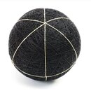 Temari - Fadenball Rohling schwarz, 6 Felder