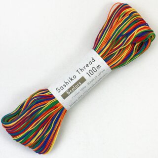 Garn f&uuml;r Sashiko, mehrfarbig bunt, 100 m