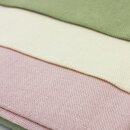 Stoff f&uuml;r Sashiko, 3er Set gr&uuml;n, creme & rosa