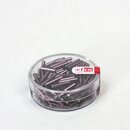 Stifttperlen 11 x 2 mm fuchsie, Silbereinzug, 13 g