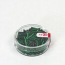 Stifttperlen 11 x 2 mm dunkelgr&uuml;n, Silbereinzug, 13 g