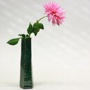 Vase gr&uuml;n, 5eckig, 18 cm hoch