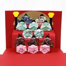 Gru&szlig;karte Hinamatsuri, handgefaltete Dekoration zum...