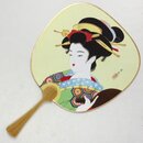 Blattf&auml;cher Uchiwa Kagami Bijin 26 x 17,5 cm