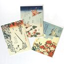 Postkartenset, 3er Set V&ouml;gel & Blumen