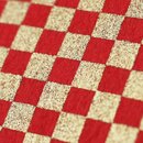 2 Blatt B4 Washi Ichimatsu rot 360 x 255 mm