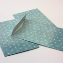 3 Mini-Umschl&auml;ge Asa no Ha blau, mit Perlmuttglanz
