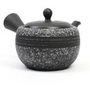 Gr&uuml;nteekanne Kyusu anthrazit mit Streifen 200 ml