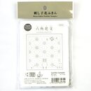 Tuch Sashiko "Rokkaku Kamon", wei&szlig; 34 x...