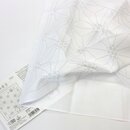Tuch Sashiko "Rokkaku Kamon", wei&szlig; 34 x...