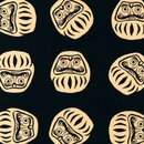 Furoshiki Daruma schwarz 90 x 90 cm
