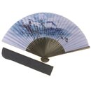 F&auml;cherset Fuji-san blaugrau, mit Etui im Geschenkkarton