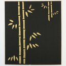 Shikishi mit goldenem Bambus, schwarz,273 x 242 mm