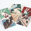 3 Mini-Umschl&auml;ge Hasen 9,8 x 4,8 cm