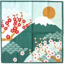 Furoshiki Gr&uuml;ner Fuji mit Pflaumenbl&uuml;ten 50 x...
