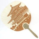 Blattf&auml;cher Uchiwa Kinkakuji (goldener Tempel) 36 x...