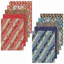 B4 Washi Mix 360 x 255 mm, 10 Blatt in 5 Mustern rot...