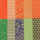 B4 Kinran Washi 360 x 255 mm, 10 Blatt in 5 Mustern
