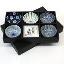 Kleine Sch&auml;lchen Aizome goyo, 5er Set, 9 cm &Oslash;