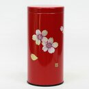 Teedose Maki-E Kirschbl&uuml;ten rot, 15,3 cm hoch,,...