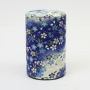 Teedose Kirschbl&uuml;ten 100 g, blau, mit Metalldeckel