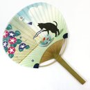 Blattf&auml;cher, Uchiwa Sommertag, 30,5  x 21 cm