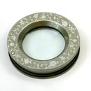 Leselupe mit floralem Muster, platinfarben, 9,5 cm &Oslash;