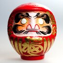 Daruma 14 cm rot, handbemalt