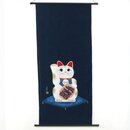 Wandbehang Manekineko, blau